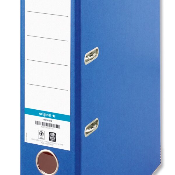 Elba Coloured Board Lever Arch File Paper on Board A4 80mm Spine Width Blue (Pack 10) - 100202215