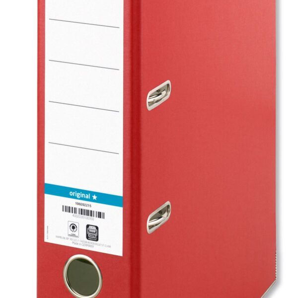 Elba Coloured Board Lever Arch File Paper on Board A4 80mm Spine Width Red (Pack 10) - 100202218