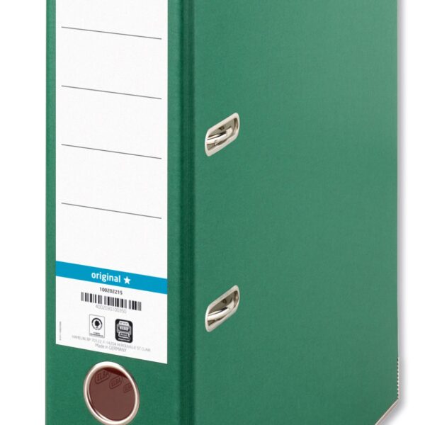 Elba Coloured Board Lever Arch File Paper on Board A4 80mm Spine Width Green (Pack 10) - 100202219