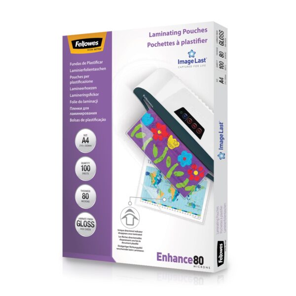 Fellowes Laminating Pouch A4 2x80 Micron Gloss (Pack 100) 5306114