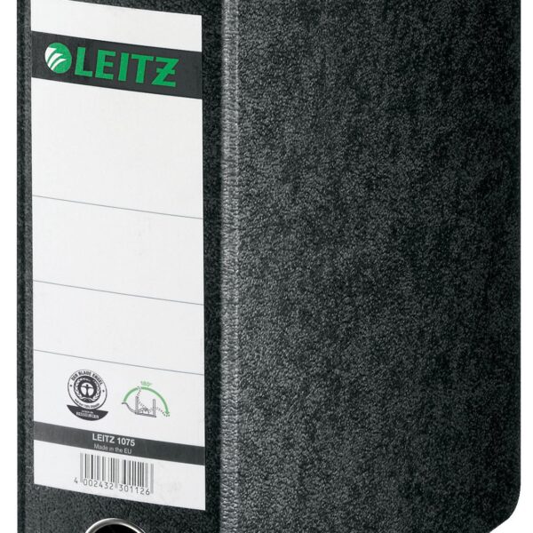 Leitz Lever Arch File Paper on Board A5 77mm Spine Width Upright Black (Pack 5) 10750000