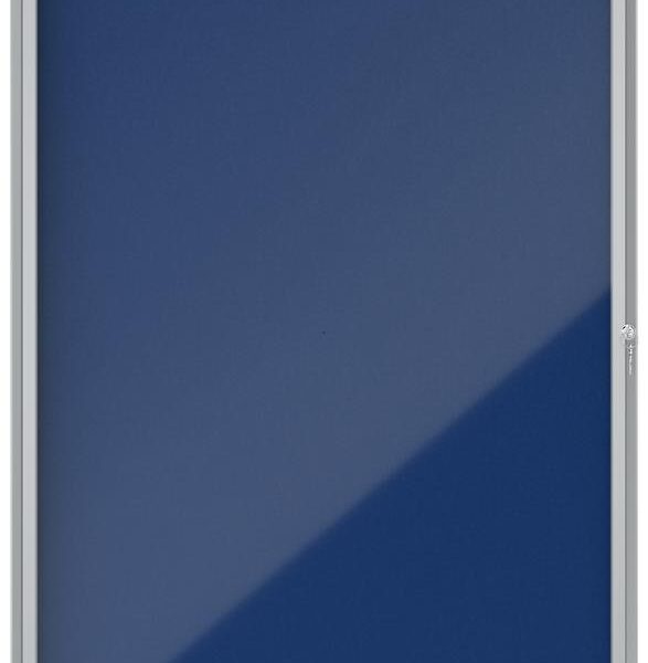 Nobo Premium Plus Blue Felt Lockable Noticeboard Display Case 9 x A4 709x970mm 1902556