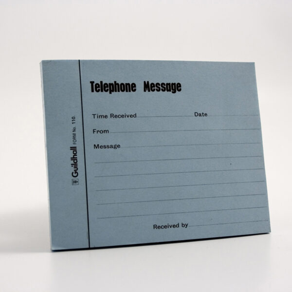 Guildhall Telephone Message Pad 101x127mm 100 Sheets Blue (Pack 5) - 110Z