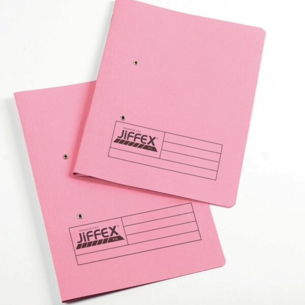 Rexel Jiffex Transfer File Manilla A4 315gsm Pink (Pack 50) 43247EAST