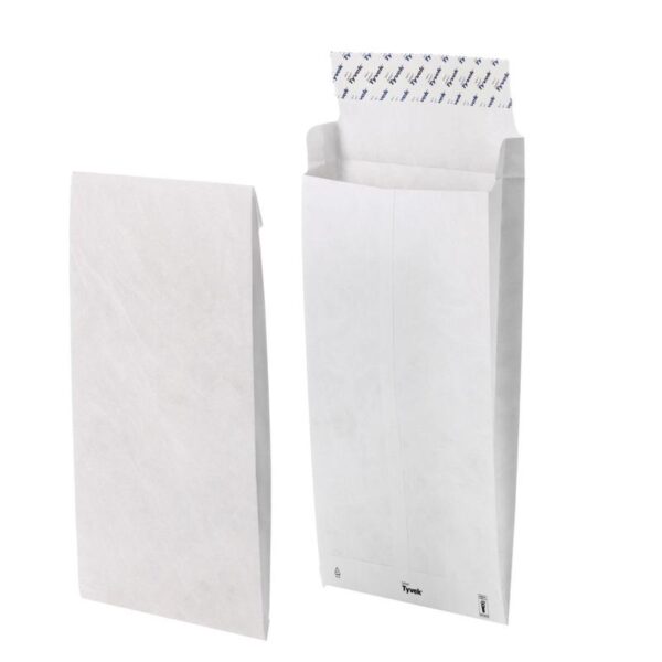 Tyvek Pocket Gusset Envelope C4 Peel and Seal Plain 38mm Gusset 55gsm White (Pack 100) - 11841