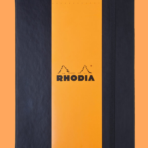 Rhodia A5 Hard Cover Casebound Web Notebook Dot Grid 192 Pages Black - 118769C