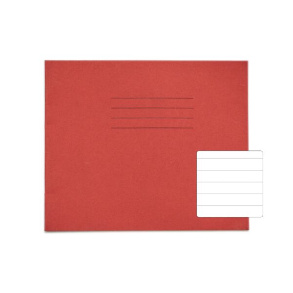 RHINO 138 x 165 Exercise Book 24 Page Ruled Feint 15mm Red (Pack 100) - VEX032-143-8