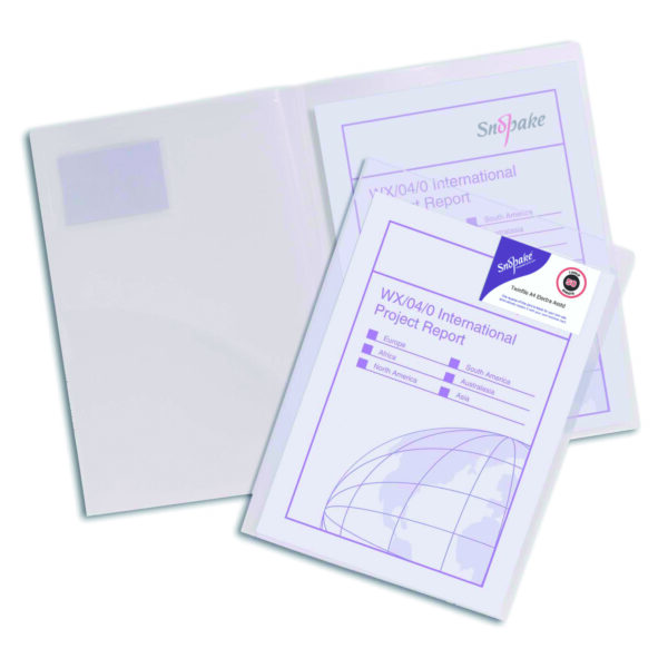 Snopake TwinFile Polypropylene A4 300 Micron Clear (Pack 5) - 14030