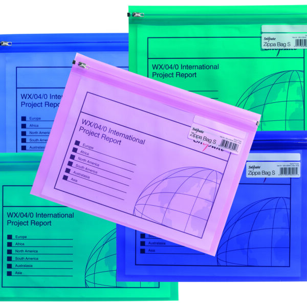 Snopake Zippa Bag S Polypropylene A5 140 Micron Electra Assorted Colours (Pack 25) - 14135