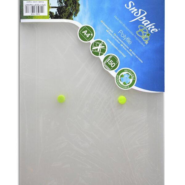 Snopake Bio Polyfile Wallet File Polypropylene A4 Clear (Pack 5) - 15428