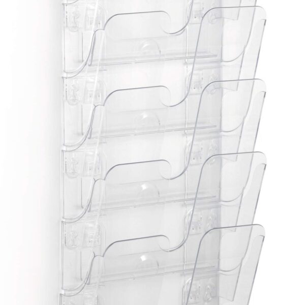 Durable FLEXIPLUS 6 A4 Portrait Literature Holder Wall Mounted Document Holder for Flyers & Brochures Transparent - 1700008401