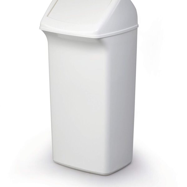Durable DURABIN Plastic Waste Recycling Bin Rectangular 40 Litre with White Lid - 1809798010