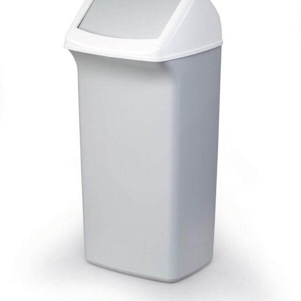 Durable DURABIN Plastic Waste Recycling Bin Rectangular 40 Litre with Grey Lid - 1809798050