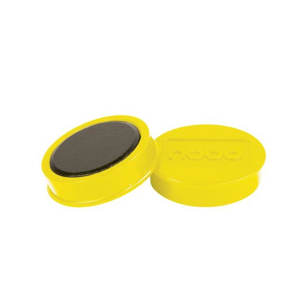 Nobo Whiteboard Magnets 38mm Yellow (Pack 10) - 1915316