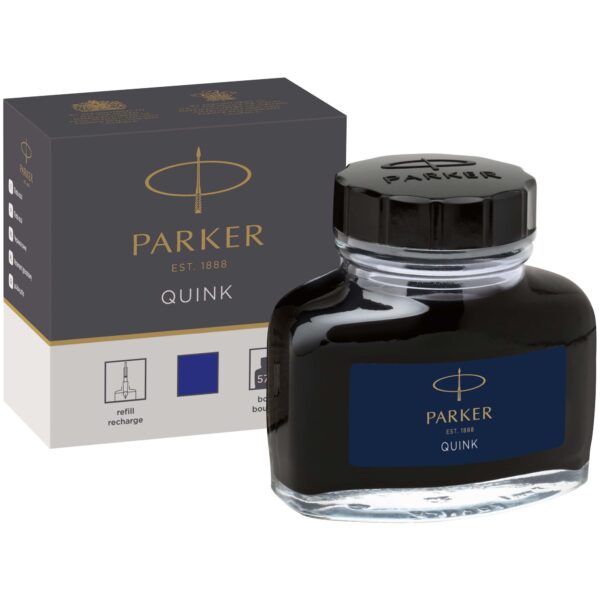 Parker Quink Bottled Refill Ink for Fountain Pens 57ml Blue - 1950376