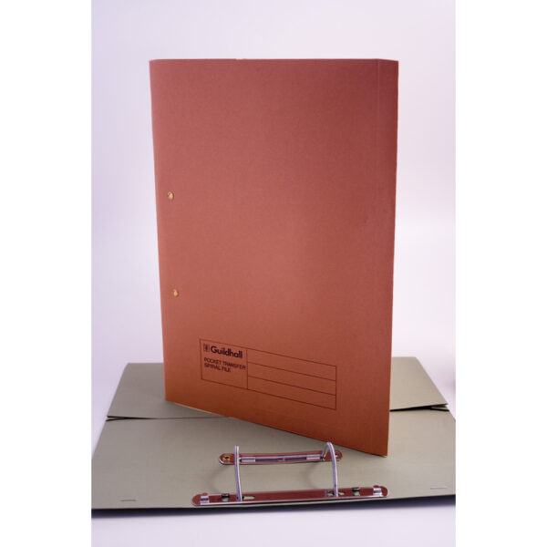 Guildhall Transfer Spring Transfer Pocket File Manilla Foolscap 315gsm Orange (Pack 25) - 349-ORGZ