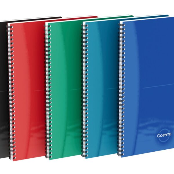 Oceanis A4 Twin Wire Notebook Ruled Assorted PK5 - 400178653