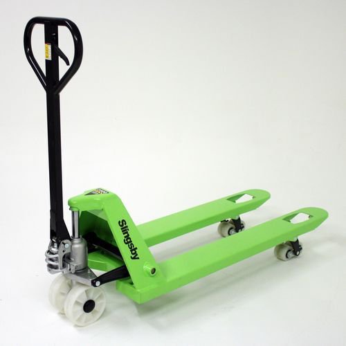 Slingsby Heavy Duty 2500Kg (2.5 Tonne) Pallet Truck With Three Position Control Handle and Tandem Nylon Rollers Green/Black - 413460