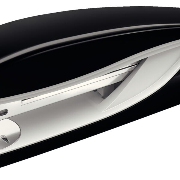 Leitz WOW Half Strip Stapler Metal 40 Sheet Black 55040095