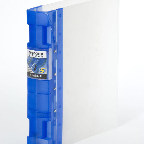 Guildhall GLX Ergogrip Ring Binder Polypropylene 8 Prongs Making 4 x 55mm Rings A4 Frost Cobalt Blue (Pack 2) - 4542Z