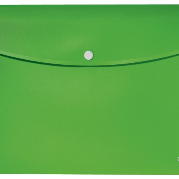 Leitz Recycle Polypropylene Document Wallet With Push Button Closure Green 46780055