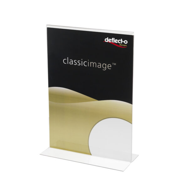 Deflecto Stand Up Sign Holder A4 Portrait Clear - 47801