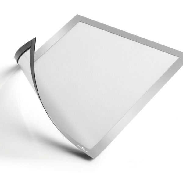 Durable DURAFRAME Magnetic Frame Sign & Document Holder A4 Silver (Pack 5) - 486923