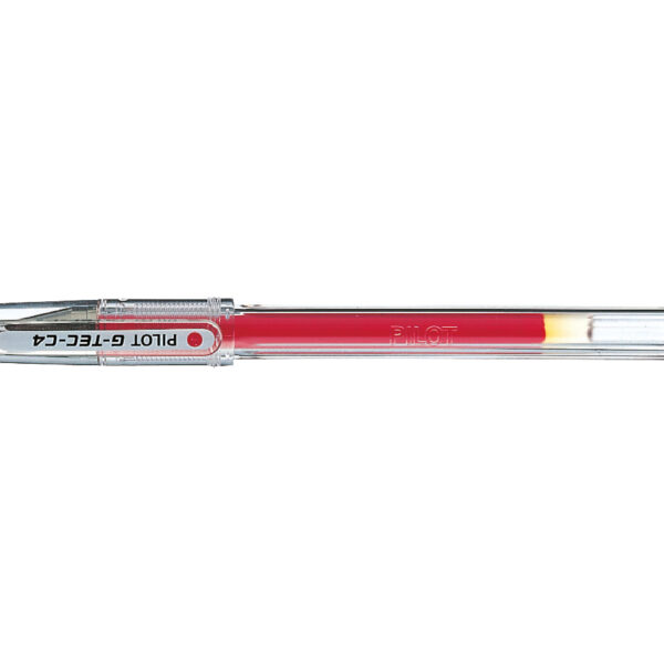 Pilot G-Tec C4 Microtip Gel Rollerball Pen 0.4mm Tip 0.2mm Line Red (Pack 12) - 60101202