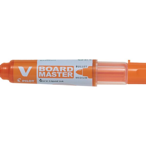 Pilot BeGreen V-Board Master Medium Bullet Tip Drywipe Marker Orange (Pack 10) - 4902505355806