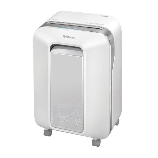Fellowes Powershred LX201 Micro Cut Shredder 22 Litre 12 Sheet White 5160101