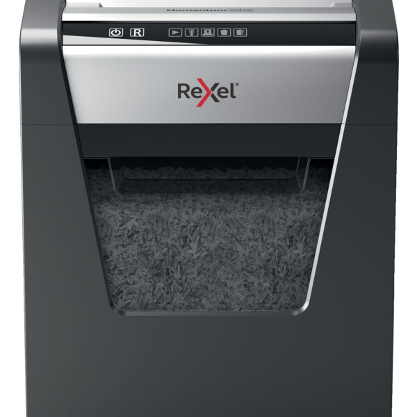Rexel Momentum X415 Cross Cut Shredder 23 Litre 15 Sheet Black 2104576
