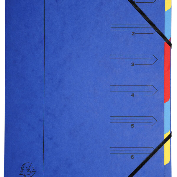 Exacompta Multipart File Manilla A4 7 Part 400gsm Blue - 54072E