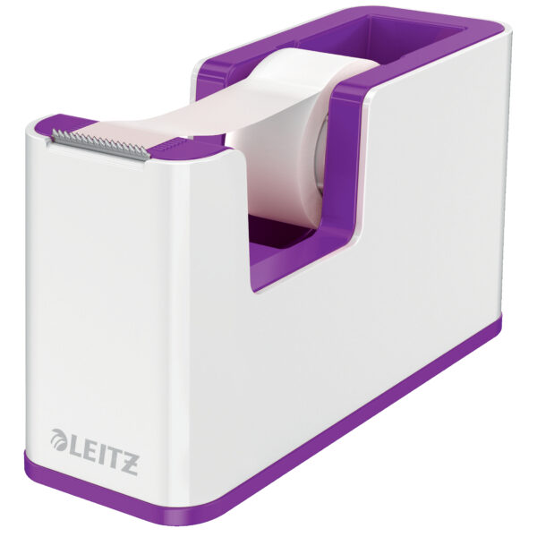Leitz WOW Tape Dispenser White/Purple 53641062