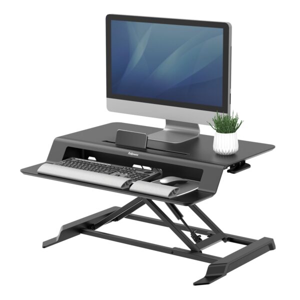 Fellowes Lotus LT Sit Stand Workstation Black 8215001
