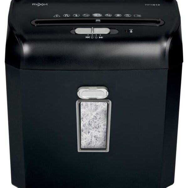 Rexel Promax QS RPX612 Cross Cut Shredder 12 Litre 6 Sheet Black 2104579