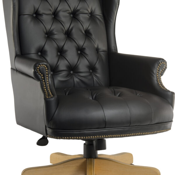 Chairman Noir Fabric Executive Swivel Armchair Black - 6927