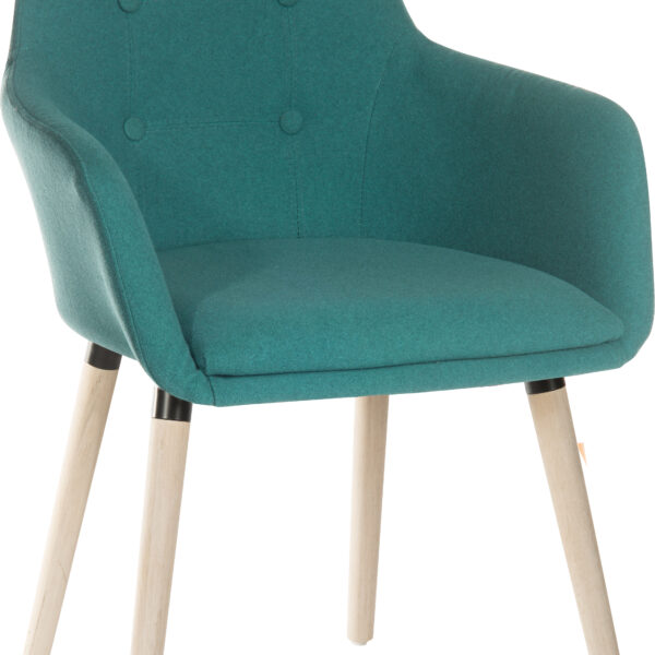 Contemporary 4 Legged Upholstered Reception Chair Jade (Pack 2) - 6929JADE