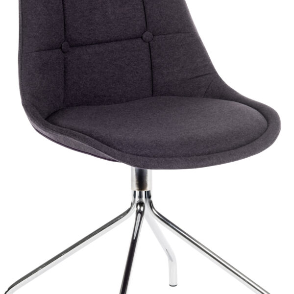 Breakout Upholstered Reception Chair Graphite (Pack 2) - 6930GRA