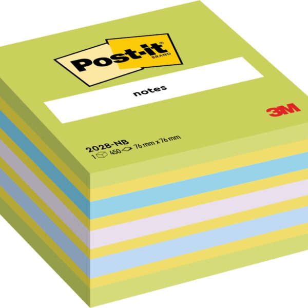 Post-it Notes Cube 76x76mm 450 Sheets Neon Green/Blue 2028 NB - 7100172387