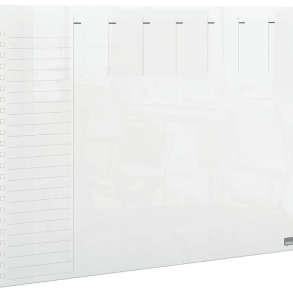 Nobo Transparent Acrylic Mini Whiteboard Weekly Planner Desktop or Wall Mounted A4 1915614