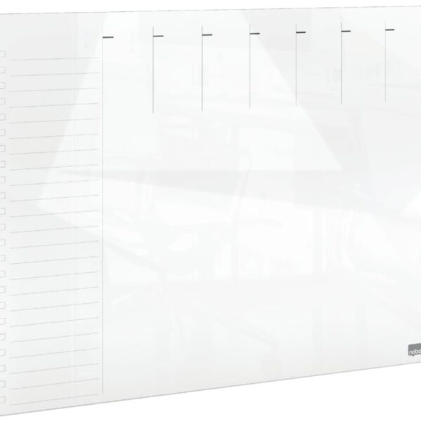 Nobo Glass Weekly Planner Whiteboard 430x560mm White 1915602