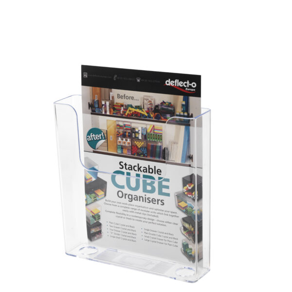 Deflecto Flat Back Literature Holder A5 Portrait Clear 76301