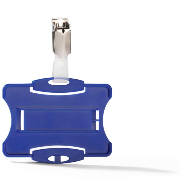 Durable Security Pass Holder 54x87mm with Clip Holds 1 ID/Security Card Blue (Pack 25) - 811806