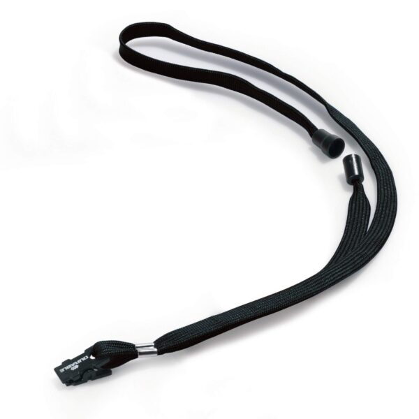 Durable Textile Lanyard with Plastic Clip & Safety Release 10 x 440mm Black (Pack 10) - 811901
