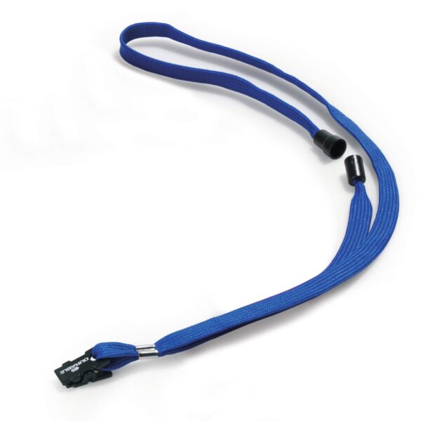 Durable Textile Lanyard with Plastic Clip & Safety Release 10 x 440mm Blue (Pack 10) - 811907