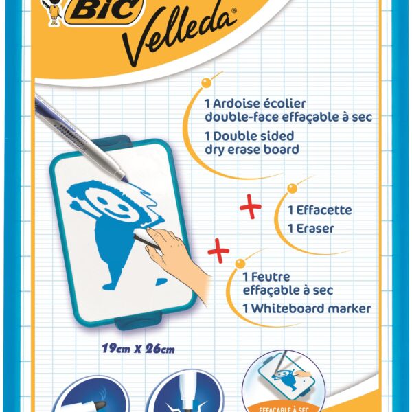 BIC Velleda Blue 190x260mm Double-Sided Whiteboard - 841360