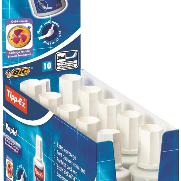 Tipp-Ex Rapid Correction Fluid Bottle 20ml White (Pack 10) - 8859926