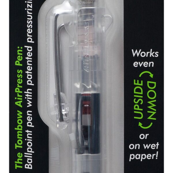 Tombow AirPress Retractable Ballpoint Pen 0.7mm Tip Transparent Barrel Black Ink - BC-AP20