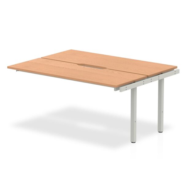 Evolve Plus 1200mm Back to Back Extension Kit Oak Top White Frame BE200