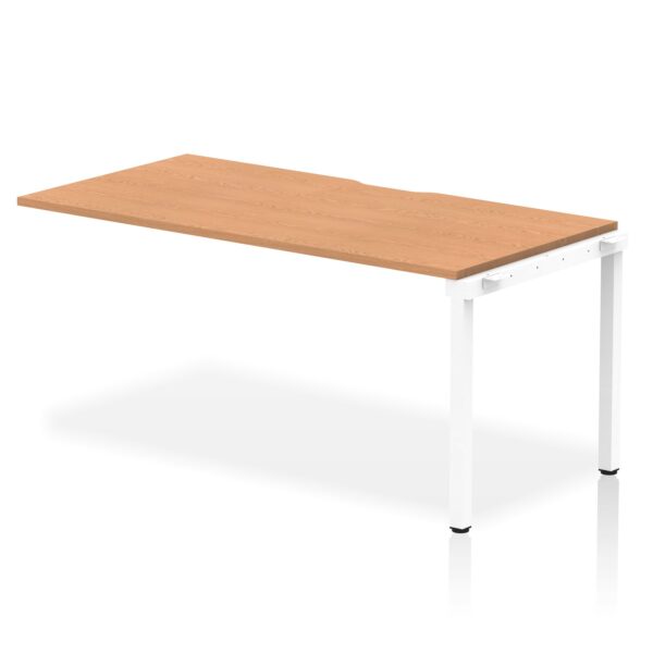 Evolve Plus 1600mm Single Row Extension Kit Oak Top White Frame BE310